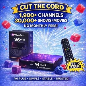 V6 Plus 4K Ultra HD Streaming Media Player - Purple